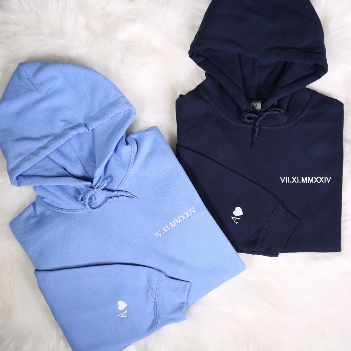 👩❤️👨Custom Roman Numeral Date Couple's Sweatshirt