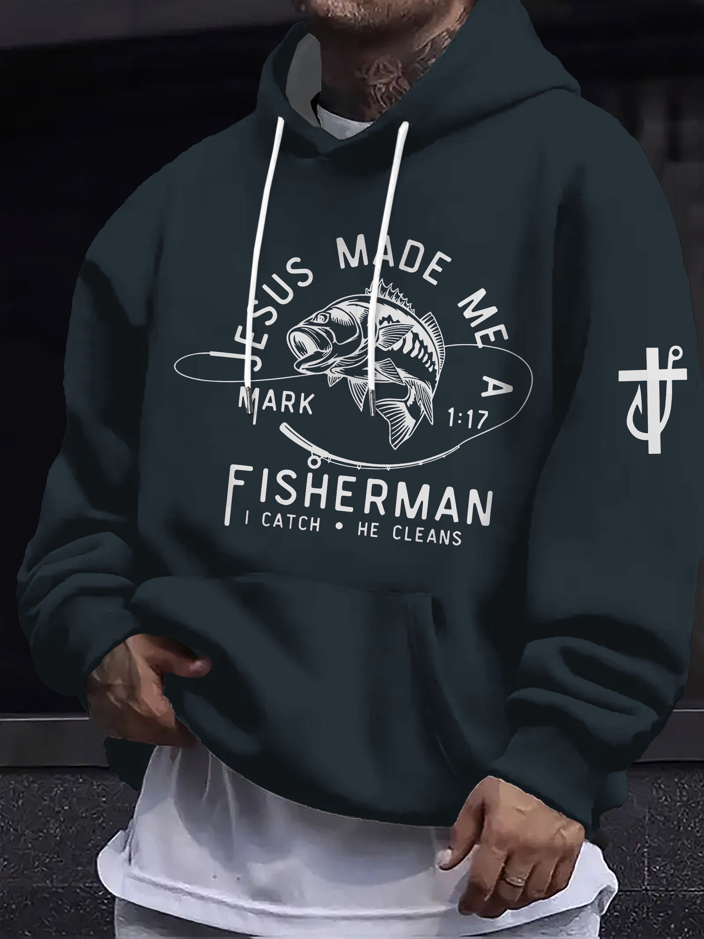Men'S Retro Faith Print Sweatshirt