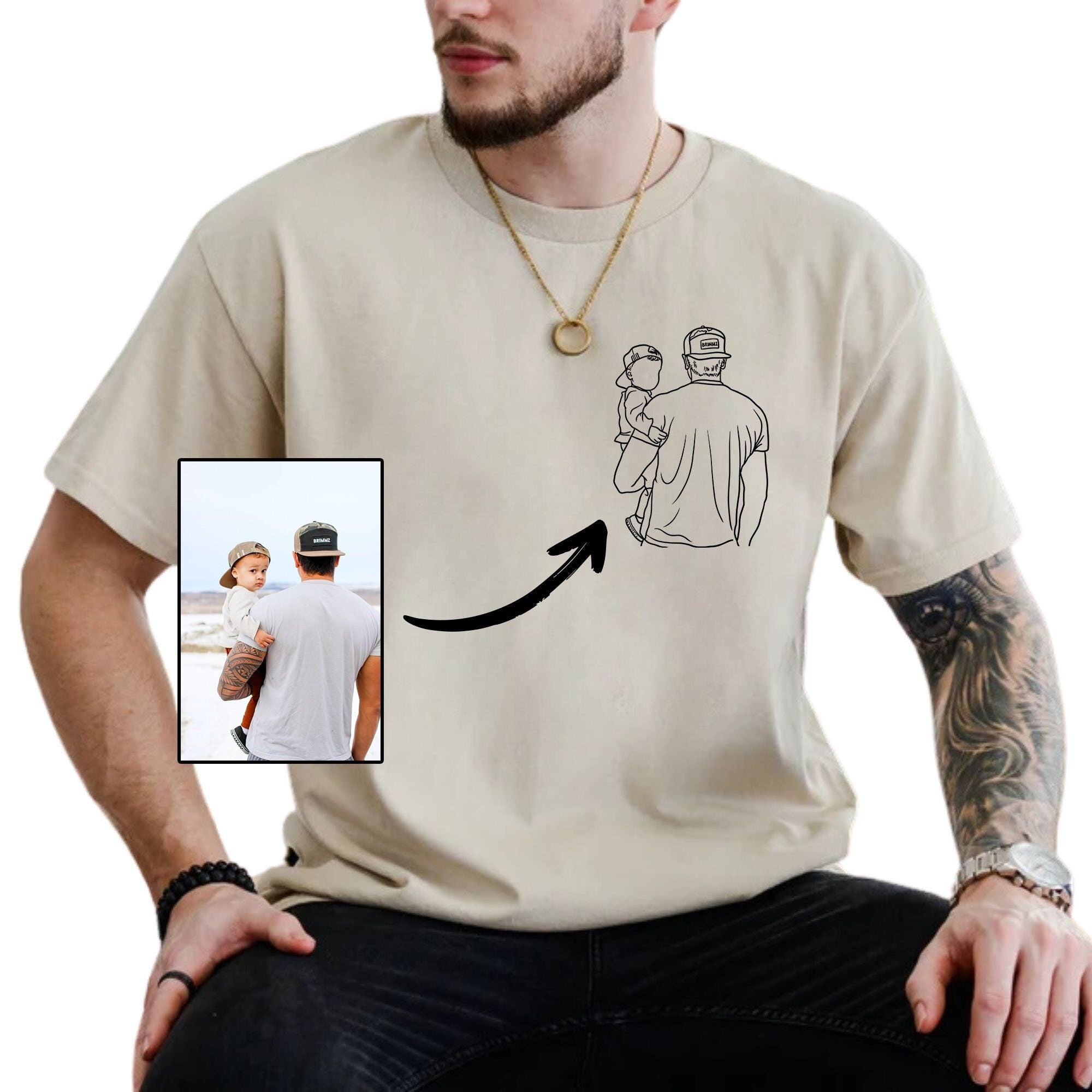 To My Man - Custom Photo Embroidery Shirt