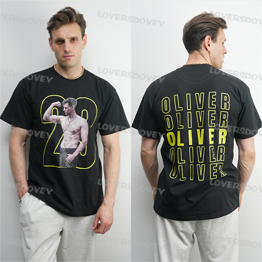 Father’s Day Custom Sport Photo T-Shirt – Personalized Sports & Fitness Tee with Name & Number