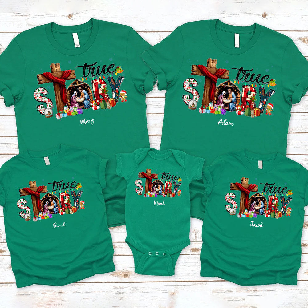 Personalized Story Christmas Family Matching Shirts