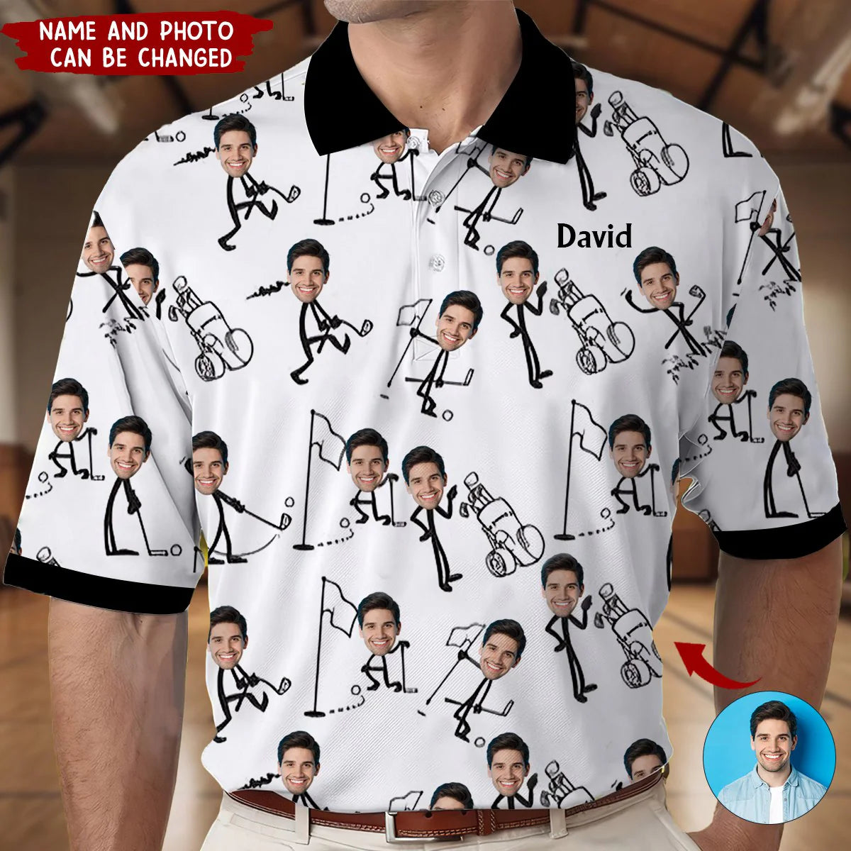 Gift For Golf Dad, Uncle, Husband - Personalized Golf Polo Shirt