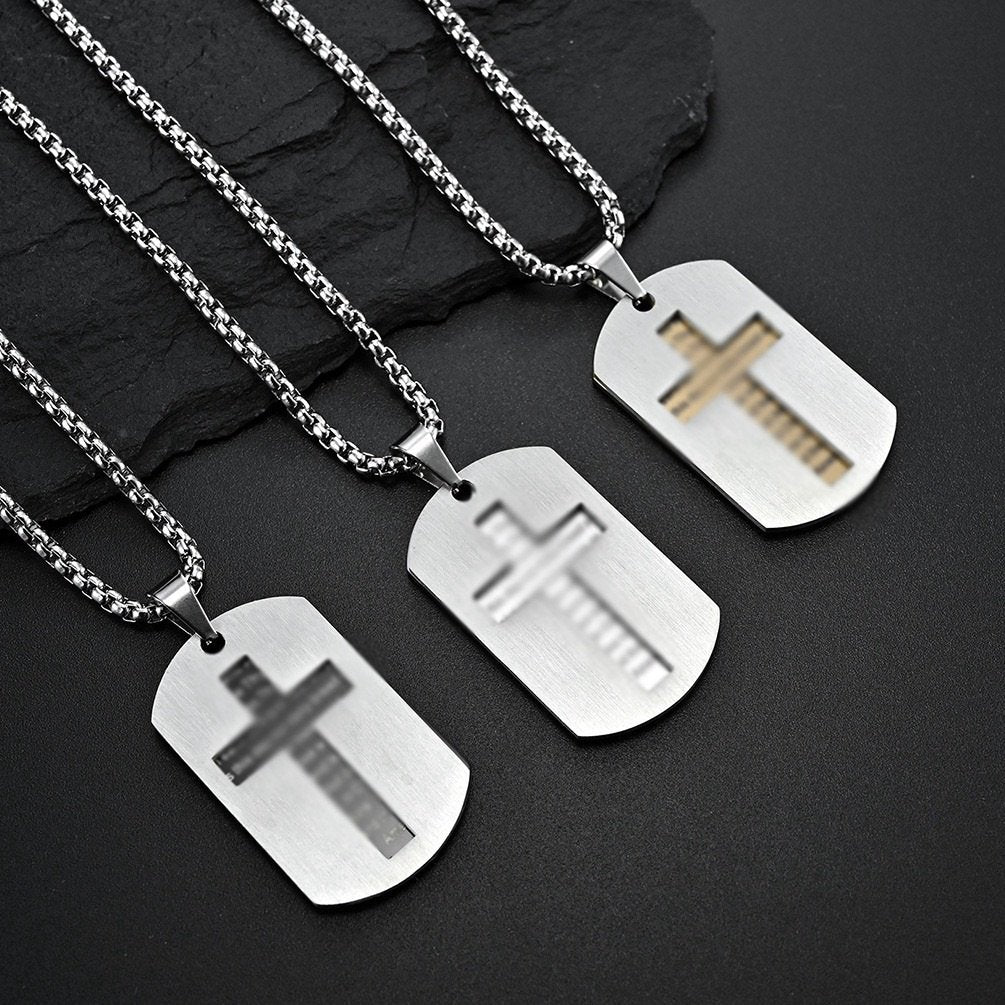 Hollow Cross Necklace Cross Prayer Pendant
