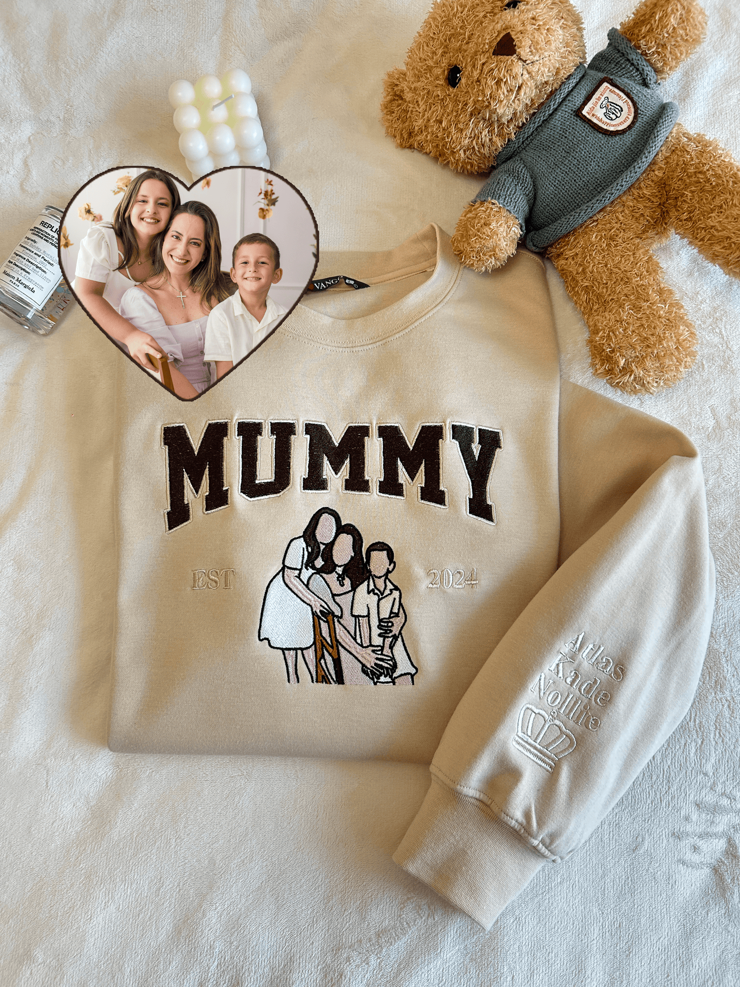 Custom Dad Photo Embroidery with nickname T-shirt/ Sweatshirt /Hoodie