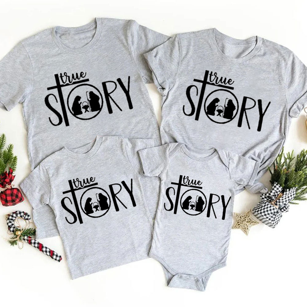 Personalized True Story Christmas Family Matching Shirts
