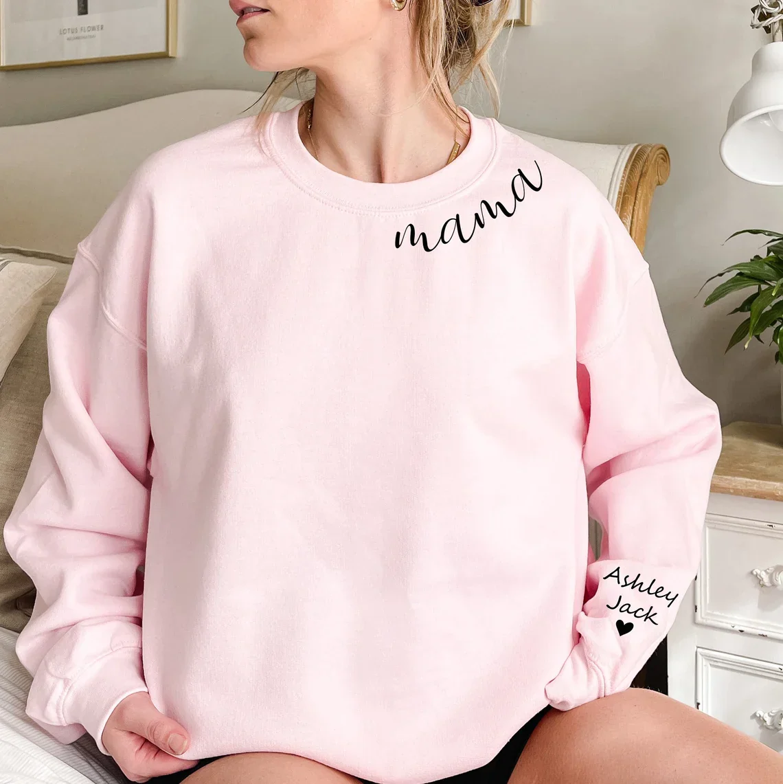 Minimalist Mama Est Sweatshirt, Personalized Mother's Day Gift