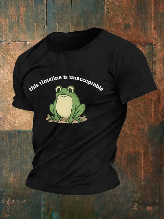 🔥Buy 3 Get 15% Off🔥Men's This Timeline Is Unacceptable Print Casual T-Shirt