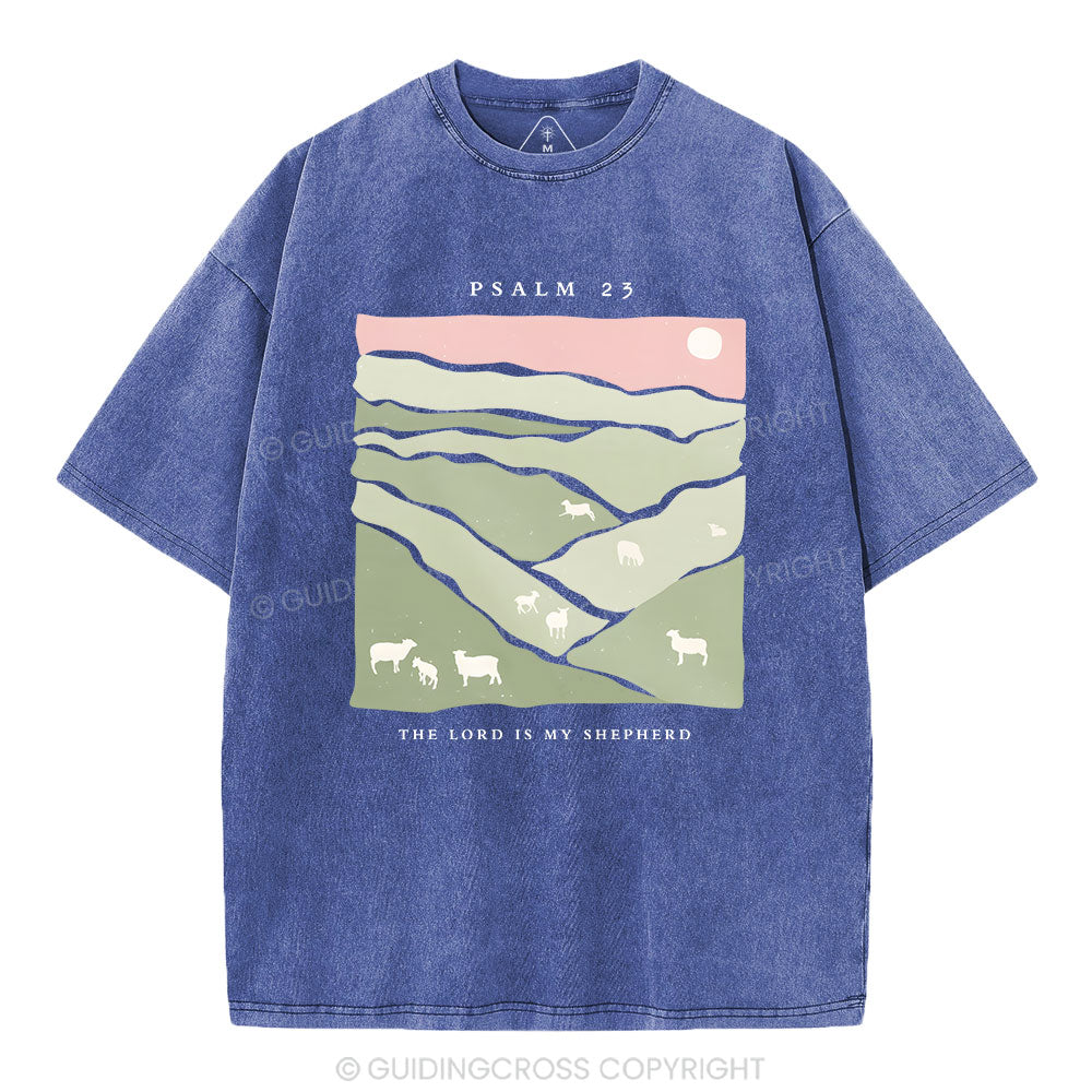 The Lord Is My Shepherd Christian Washed T-Shirt