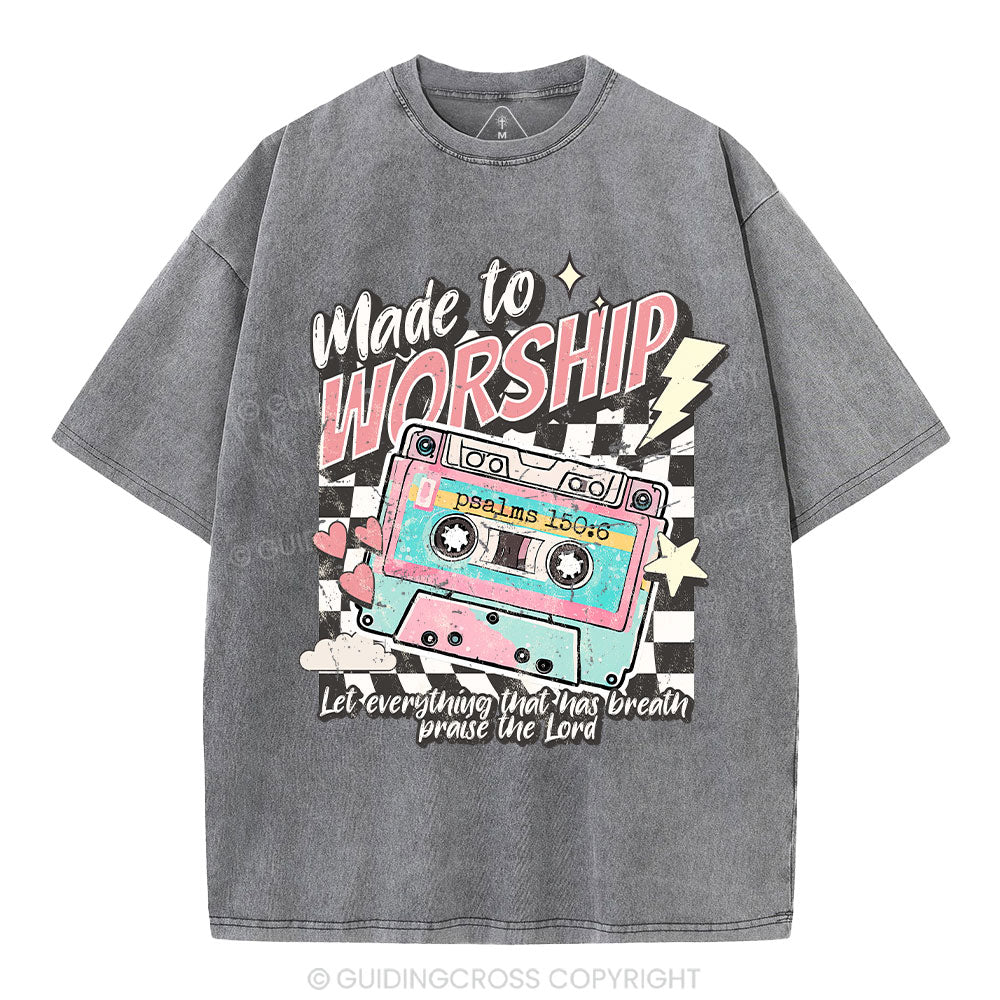 Made To Worship Christian Washed T-Shirt