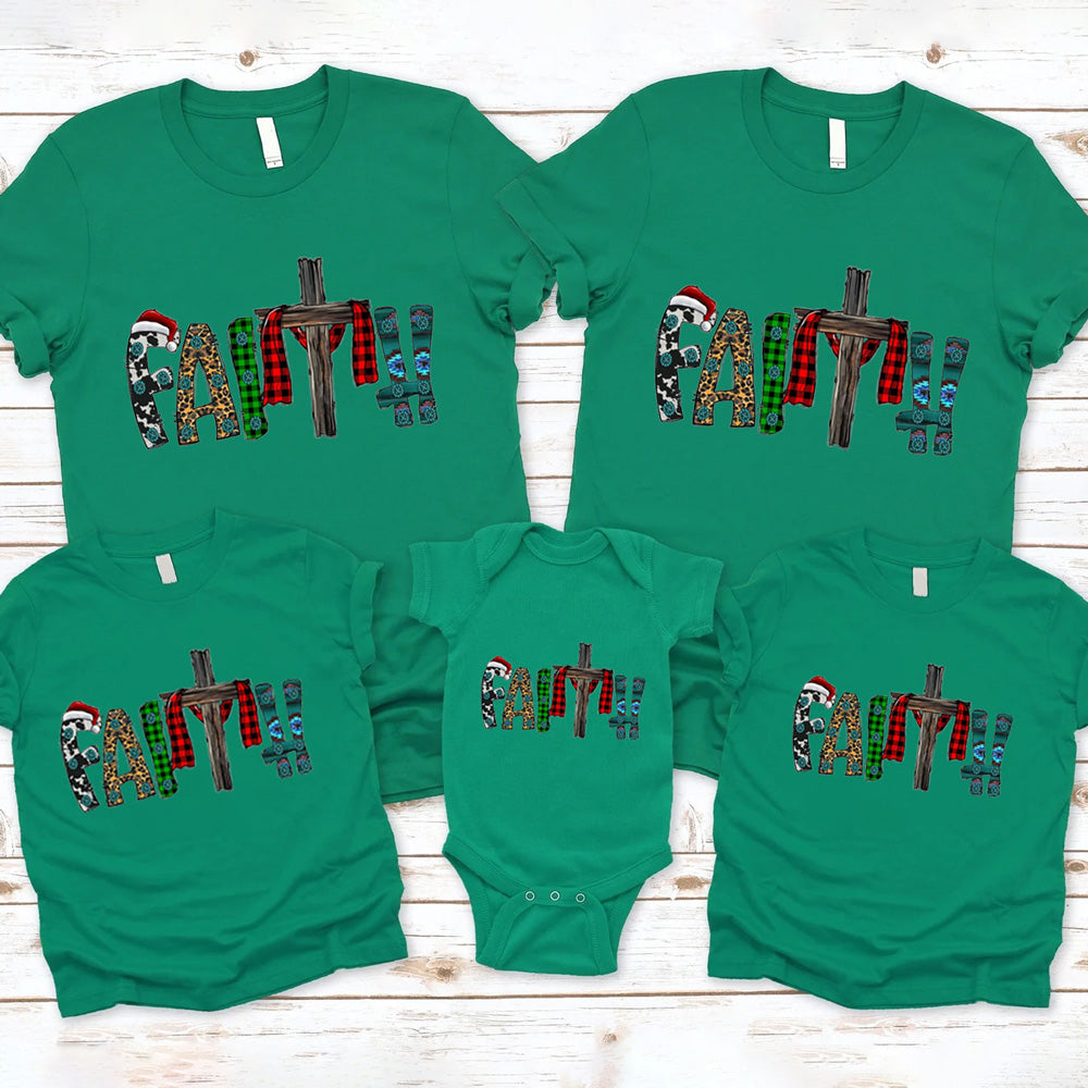 Faith Christmas Family Matching Shirts