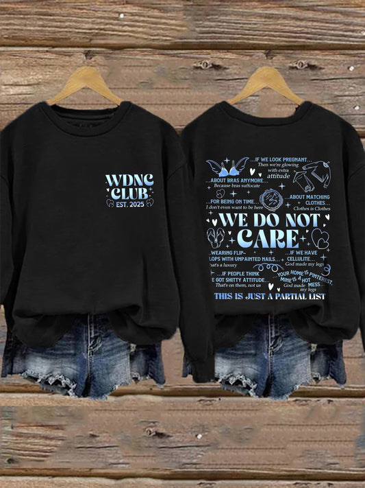 🔥Buy 3 Get 15% Off🔥Retro Funny Proud Member Of WDNC Club Est. 2025 Menopause Perimenopause Print Sweatshirt