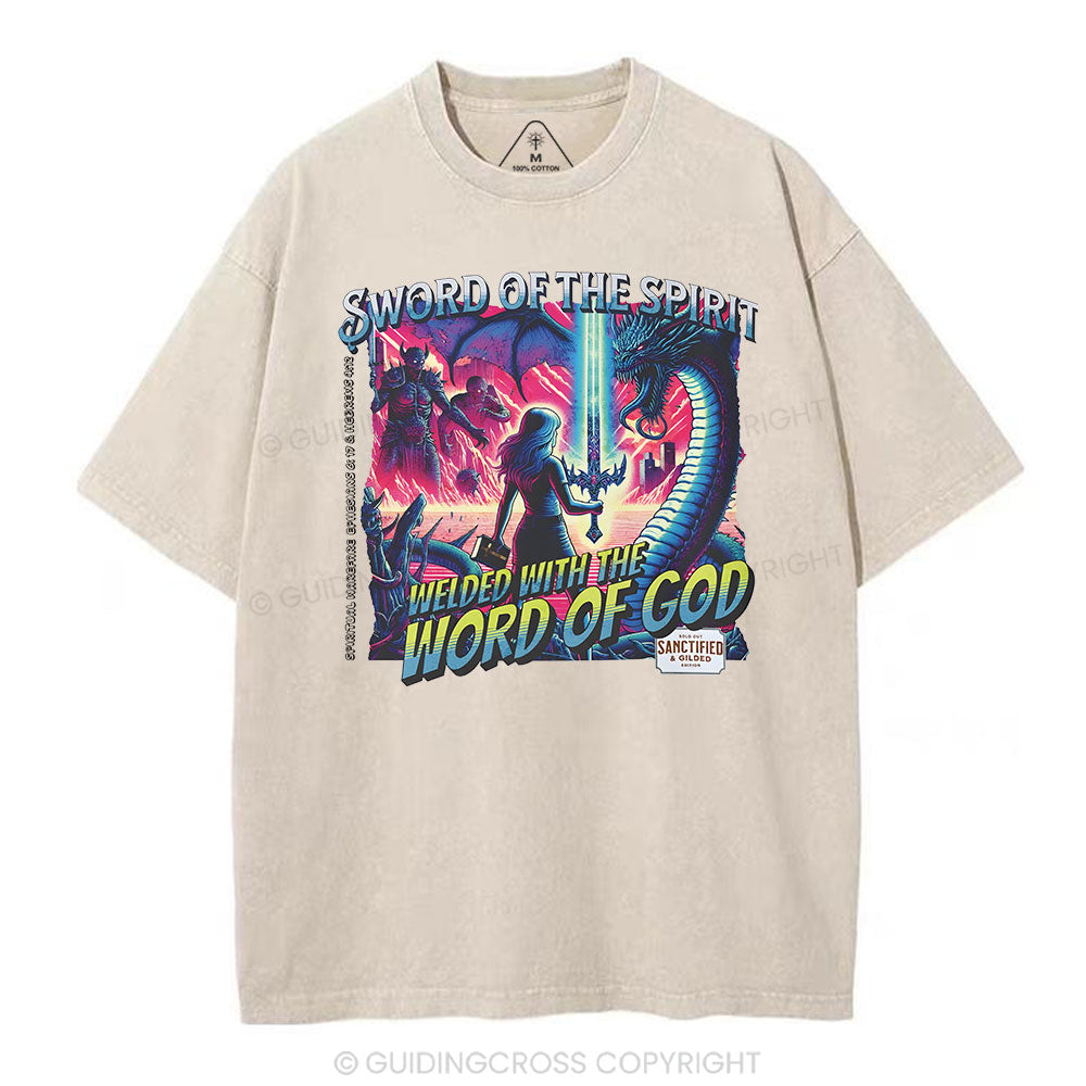 Sword Of The Spirit Christian Washed T-Shirt