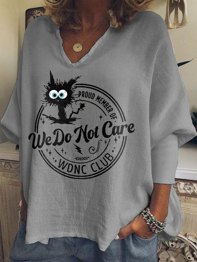 🔥Buy 3 Get 15% Off🔥V-neck Retro Funny Proud Member Of WDNC Club Menopause Perimenopause Print T-shirt