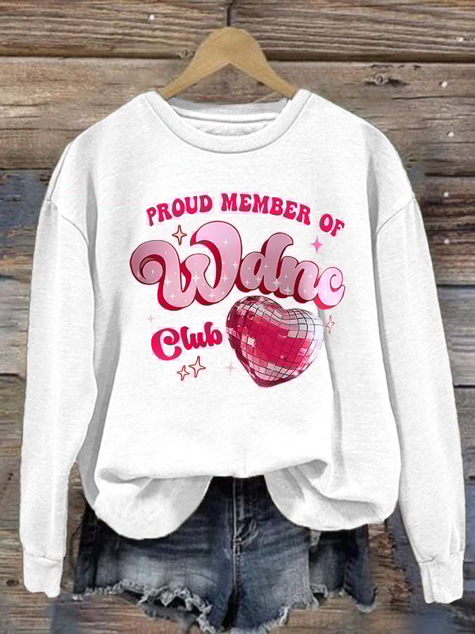 Women's Retro Funny Proud Member Of Club We Do Not Care Menopause Perimenopause Print Sweatshirt