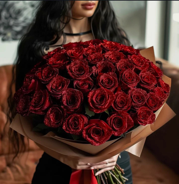 💕Glitter Rose Bouquet💕 - Best Gift to Couples (Never Wither)