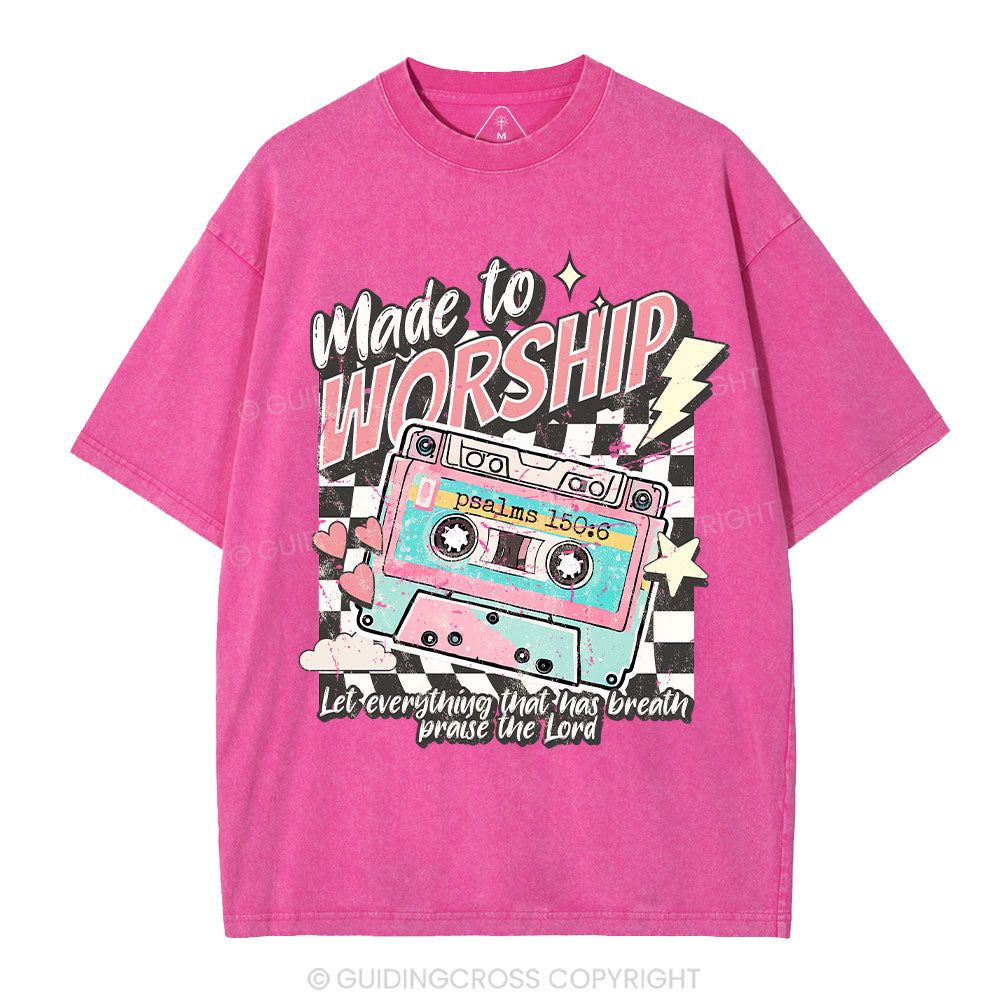 Made To Worship Christian Washed T-Shirt