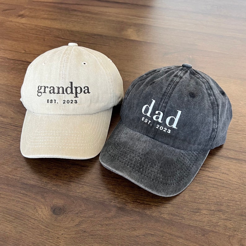 Custom Embroidered Baseball Cap, Daddy/Mom Est Year Hat