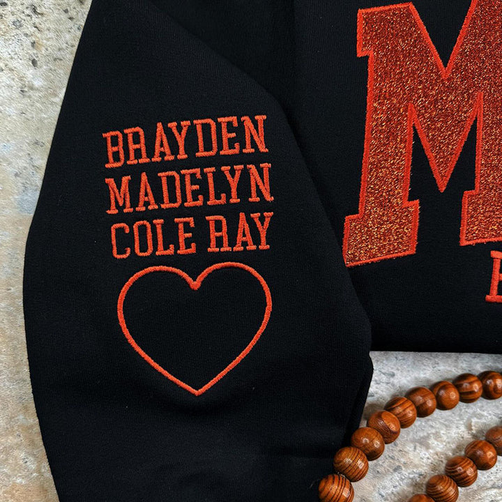 Custom Applique Glitter Mama Sweatshirt