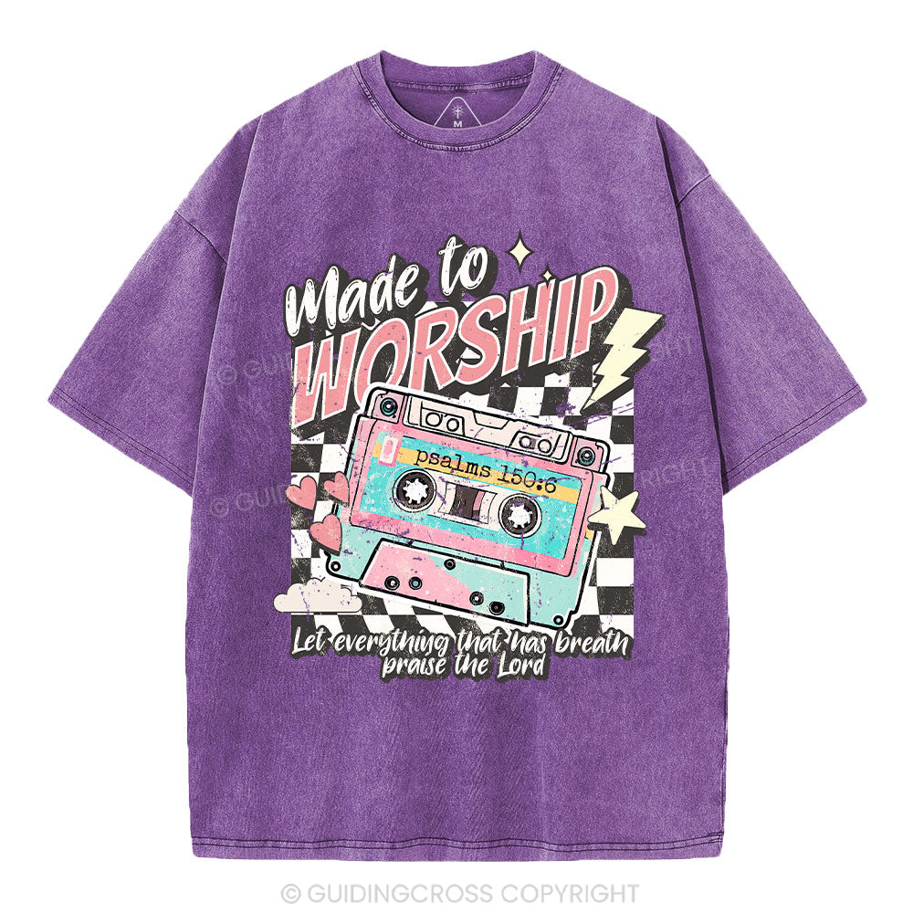 Made To Worship Christian Washed T-Shirt