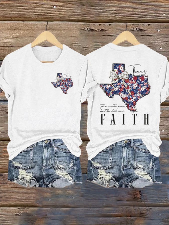 Women's The Water Rose But So Did Our Faith Printed T-Shirts