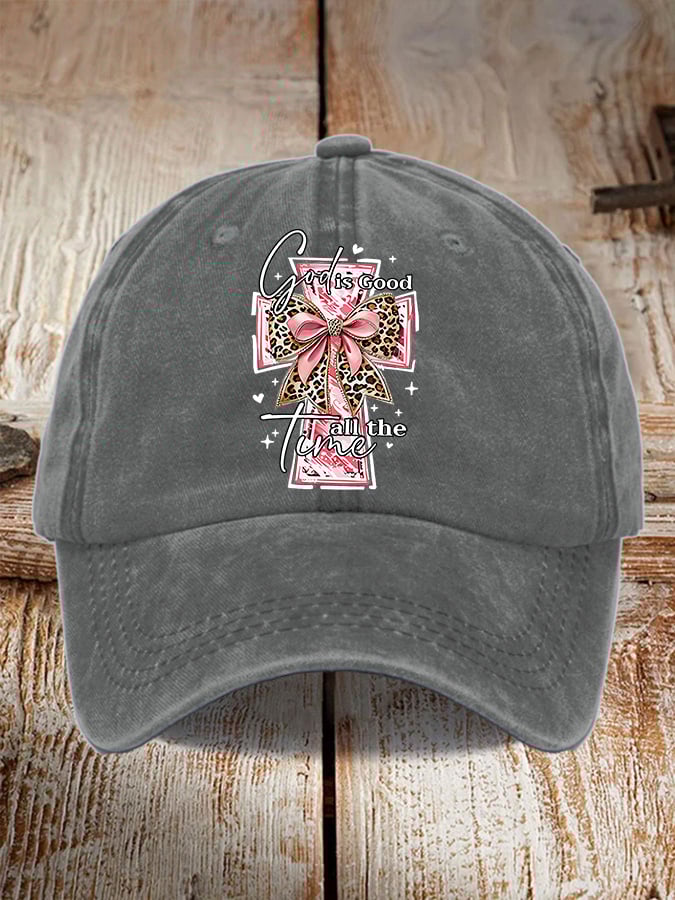 Unisex God Is Good All The Time Print Baseball Cap