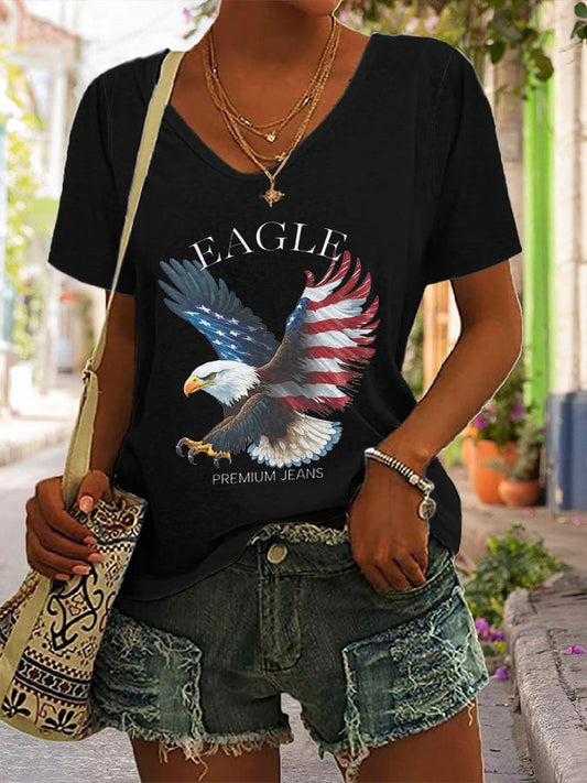 🔥Buy 3 Get 15% Off🔥V-Neck Retro Premium Jeans Print T-Shirt