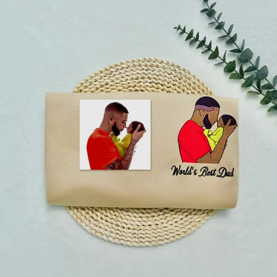 Personalized Photo Portrait Sweatshirt for Dad, Papa, and Your Beloved Ones