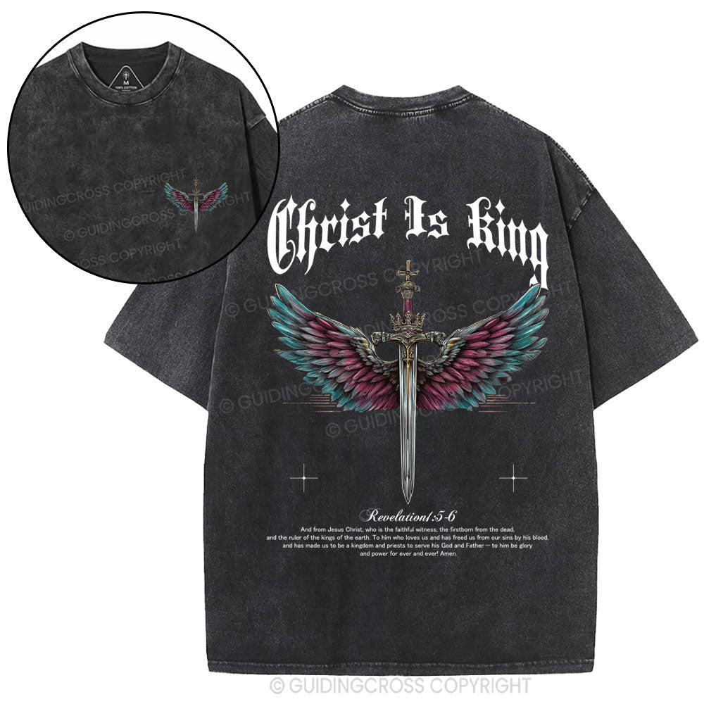 Christ Is King Christian Washed T-Shirt