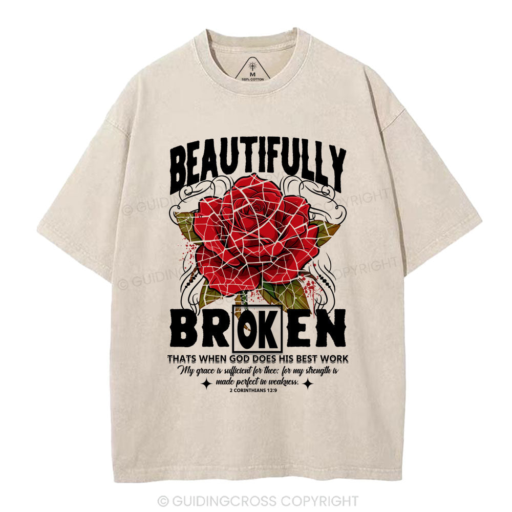 Beautifully Broken Christian Washed T-Shirt