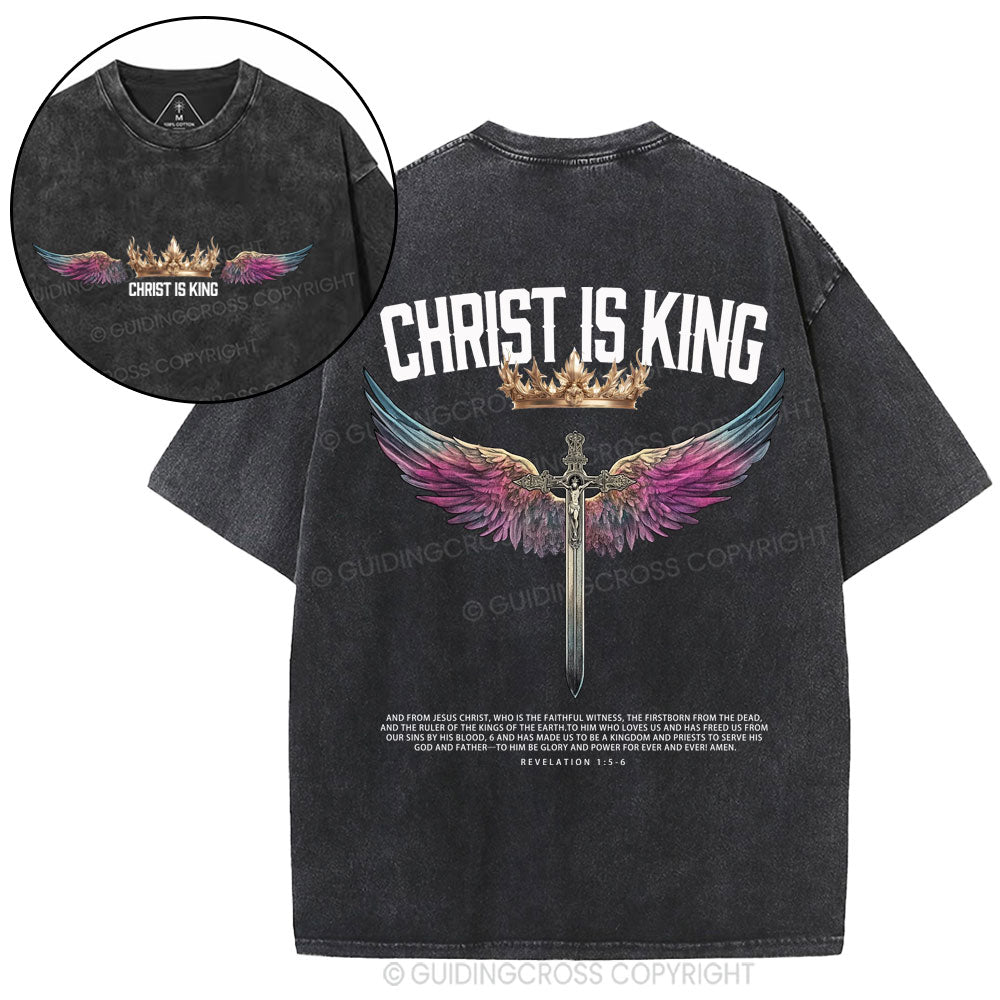 Christ Is King Christian Washed T-Shirt