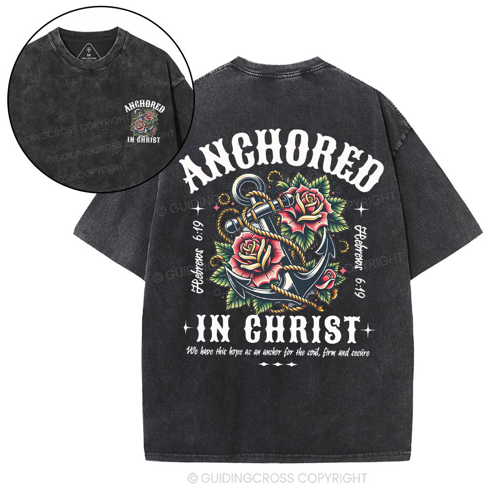 Anchored Christian Washed T-Shirt