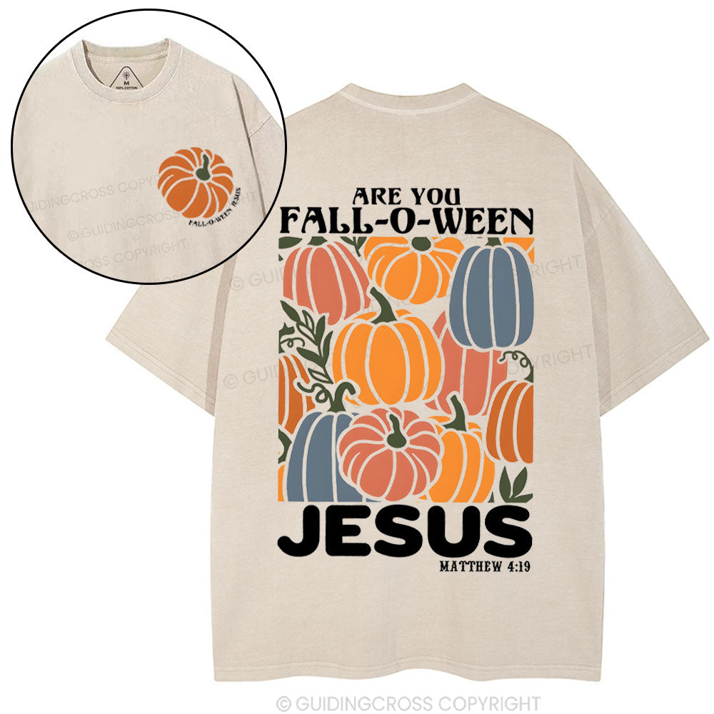 Are You FALL-O-WEEN Jesus Christian Washed T-Shirt