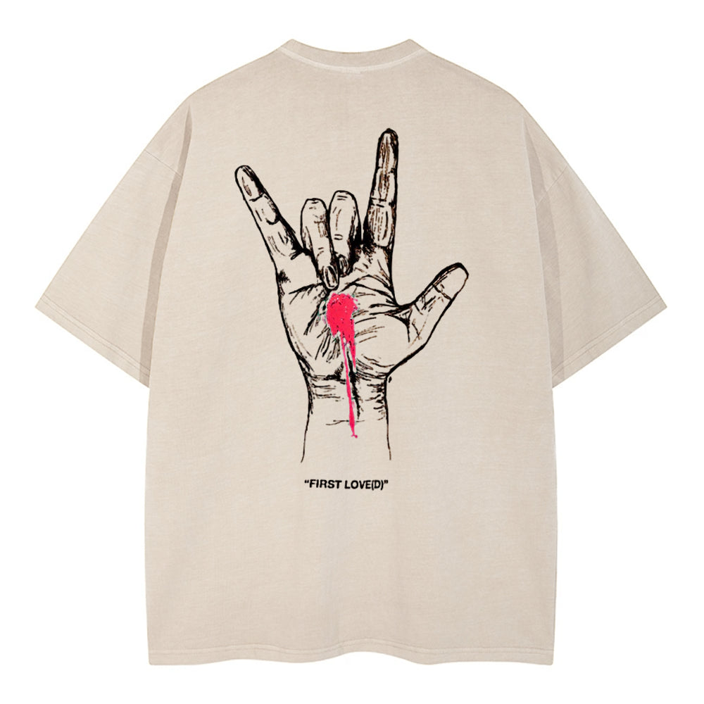 First Love Christian Washed T-Shirt