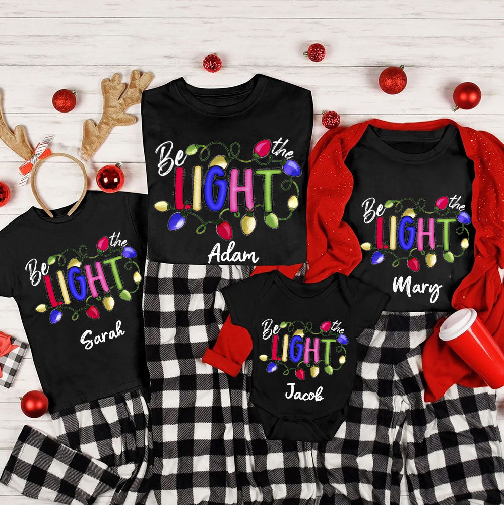 Be The Light Christian Christmas Family Matching Shirts