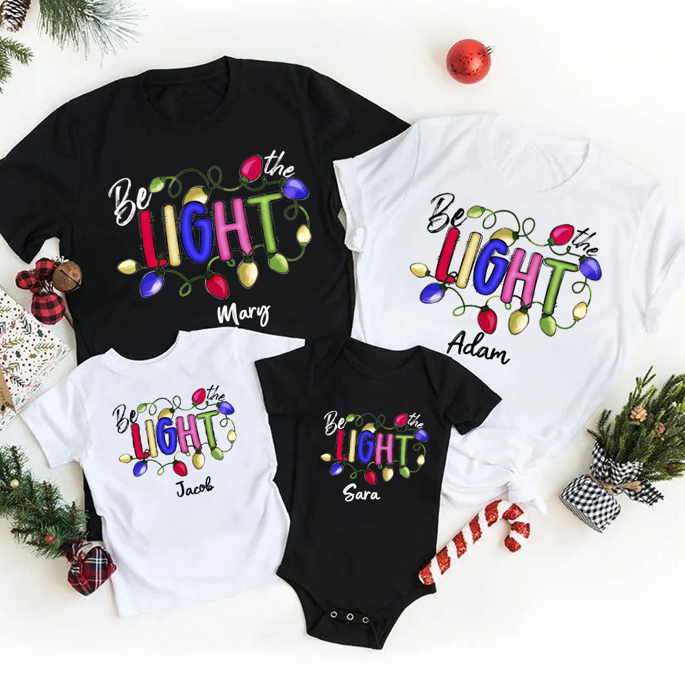 Be The Light Christian Christmas Family Matching Shirts