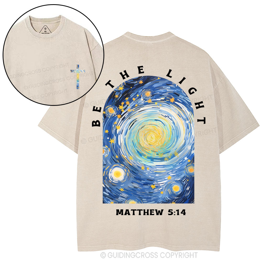Be The Light Christian Washed T-Shirt