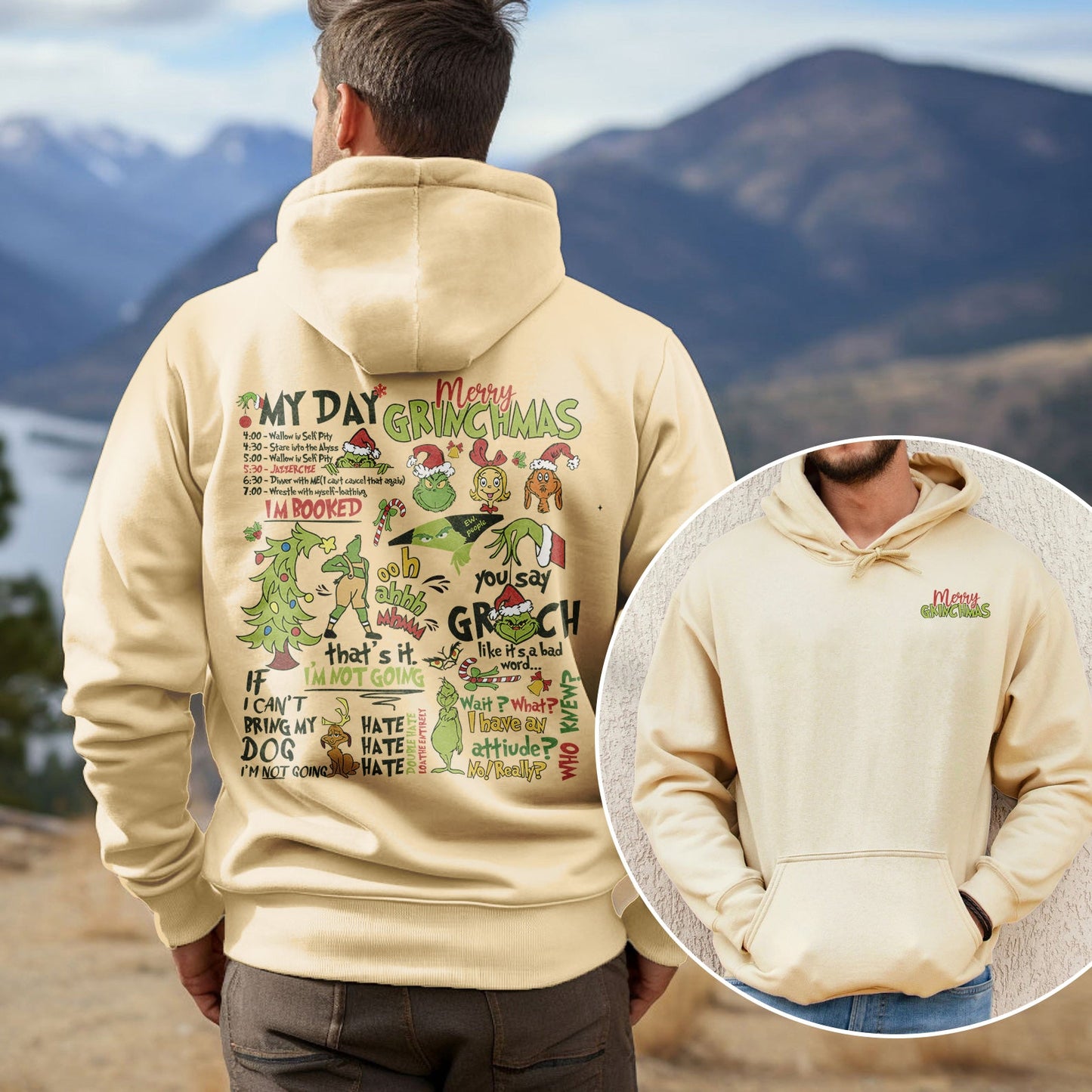 Custom Embroidered My Day Merry Christmas Sweatshirt | Christmas Gifts