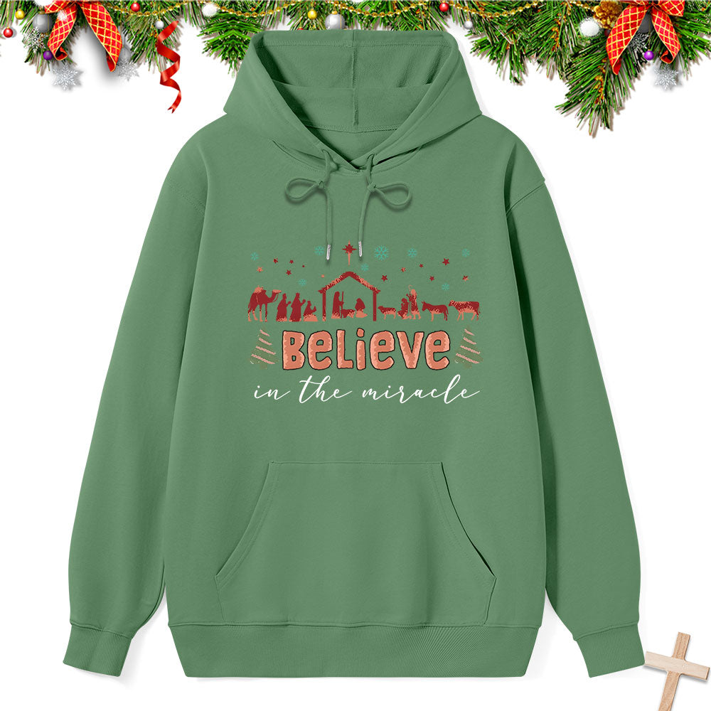 Believe In The Miracle Classic Christian Hoodie