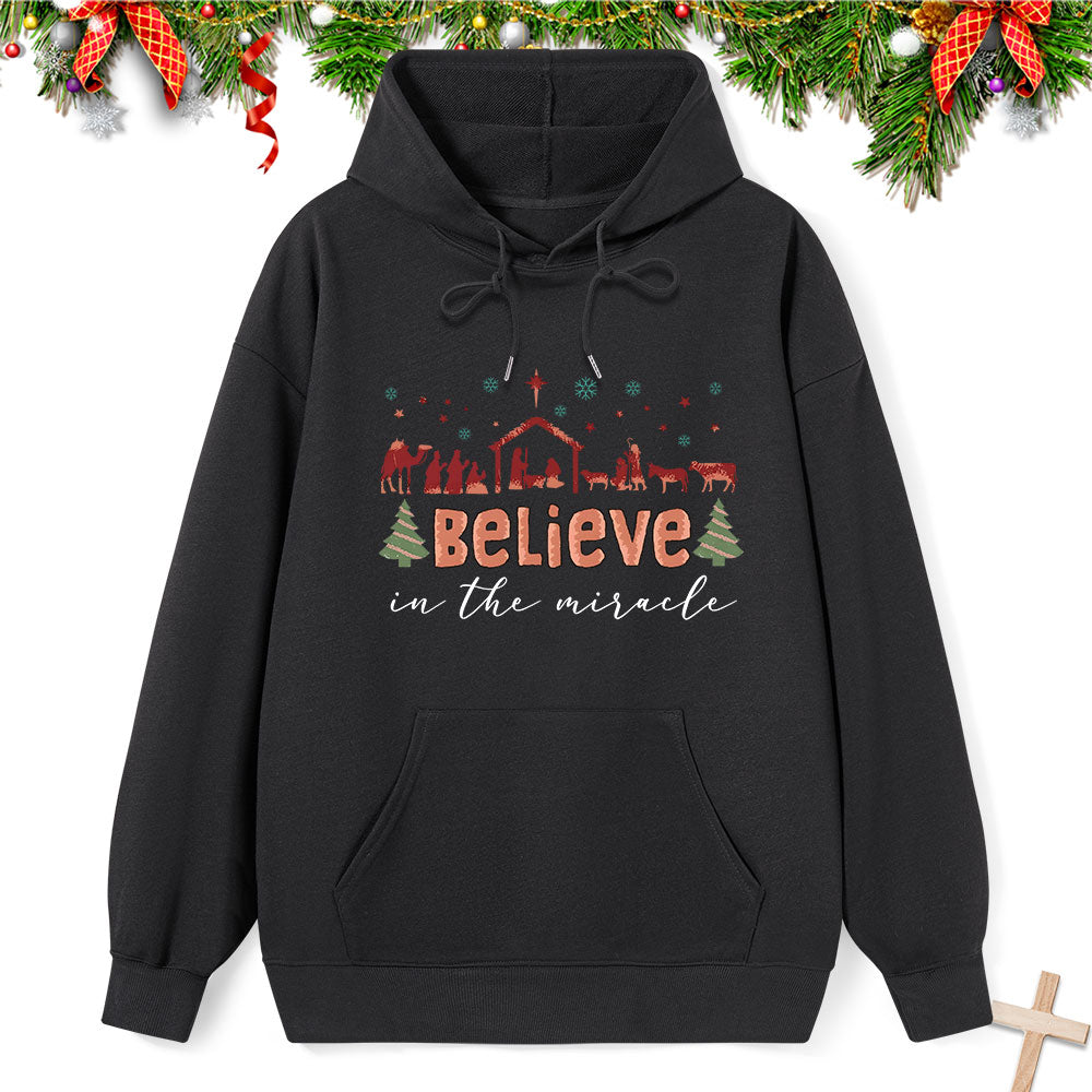 Believe In The Miracle Classic Christian Hoodie