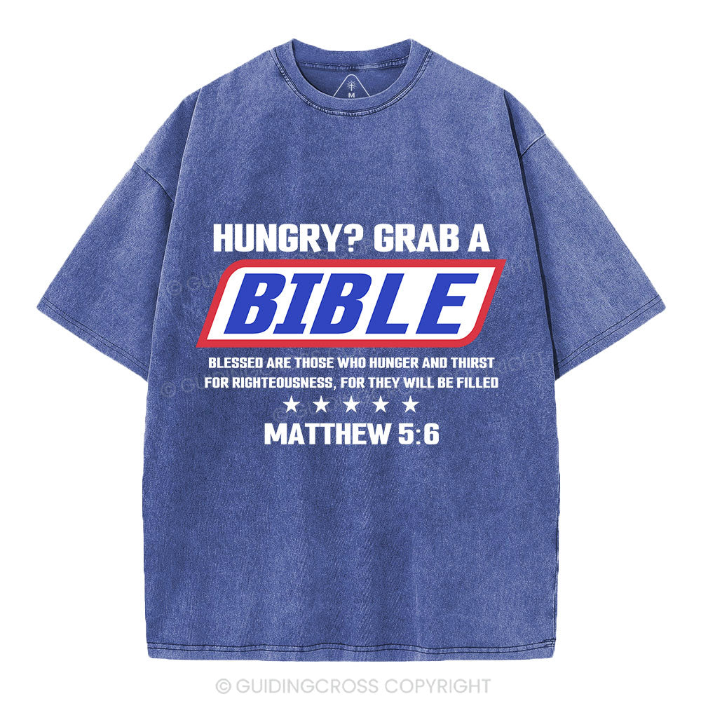 Blessed Are Those Who Hunger And Thirst For Righteousness Christian Washed T-Shirt