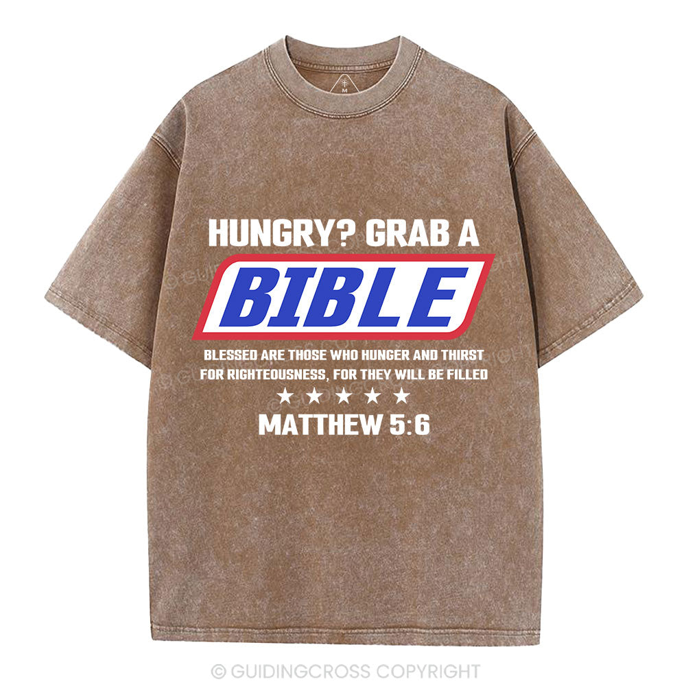 Blessed Are Those Who Hunger And Thirst For Righteousness Christian Washed T-Shirt