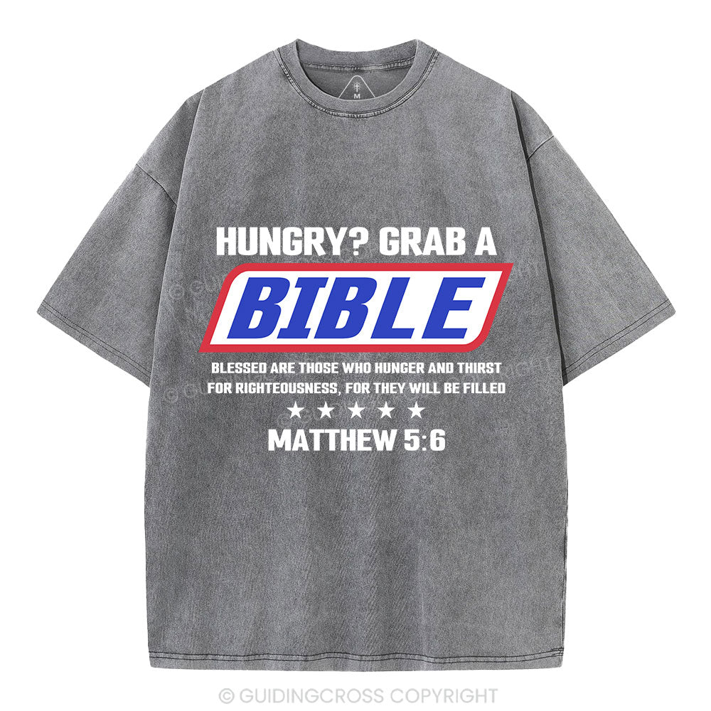 Blessed Are Those Who Hunger And Thirst For Righteousness Christian Washed T-Shirt
