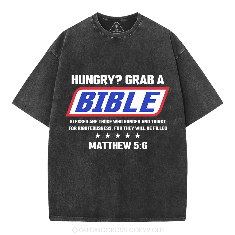 Blessed Are Those Who Hunger And Thirst For Righteousness Christian Washed T-Shirt
