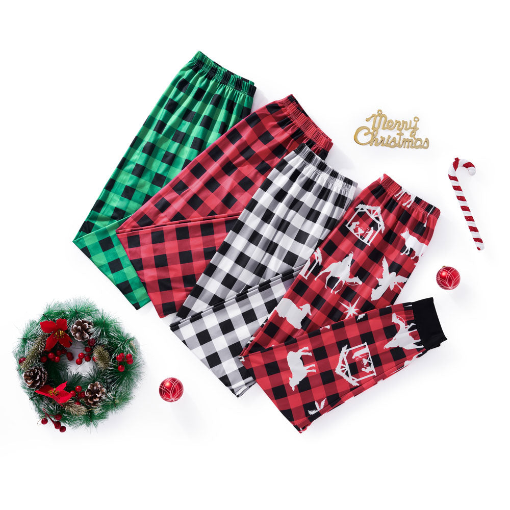 Buffalo Plaid Christmas Elastic Waist Pants