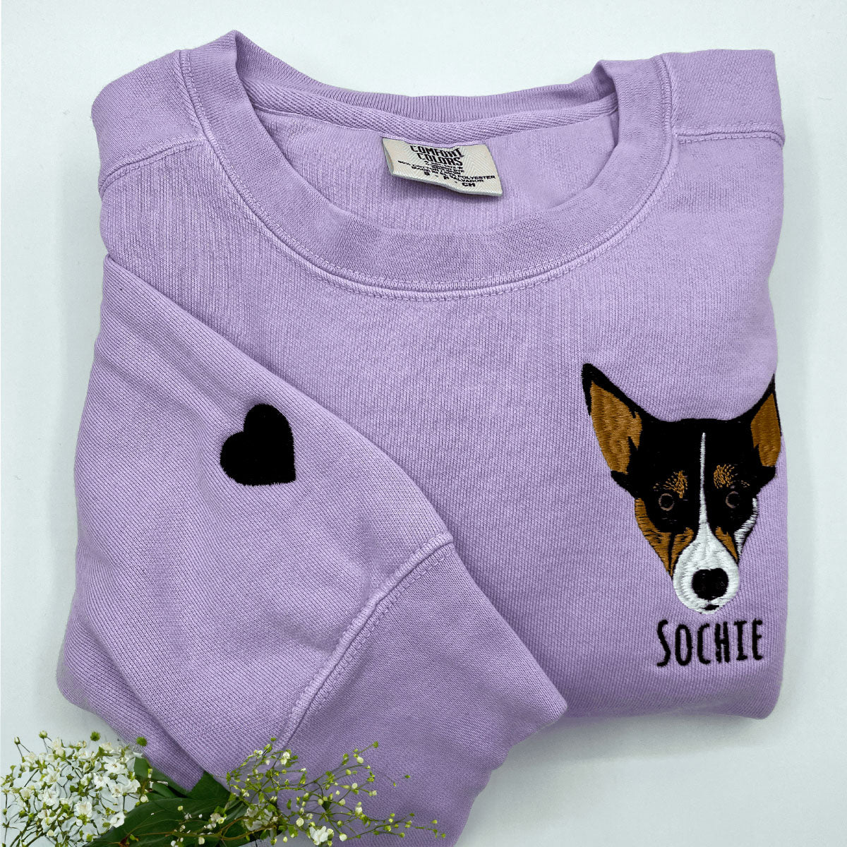 Custom Embroidered Cat Sweatshirt from Photo | Gift For Pet Lover