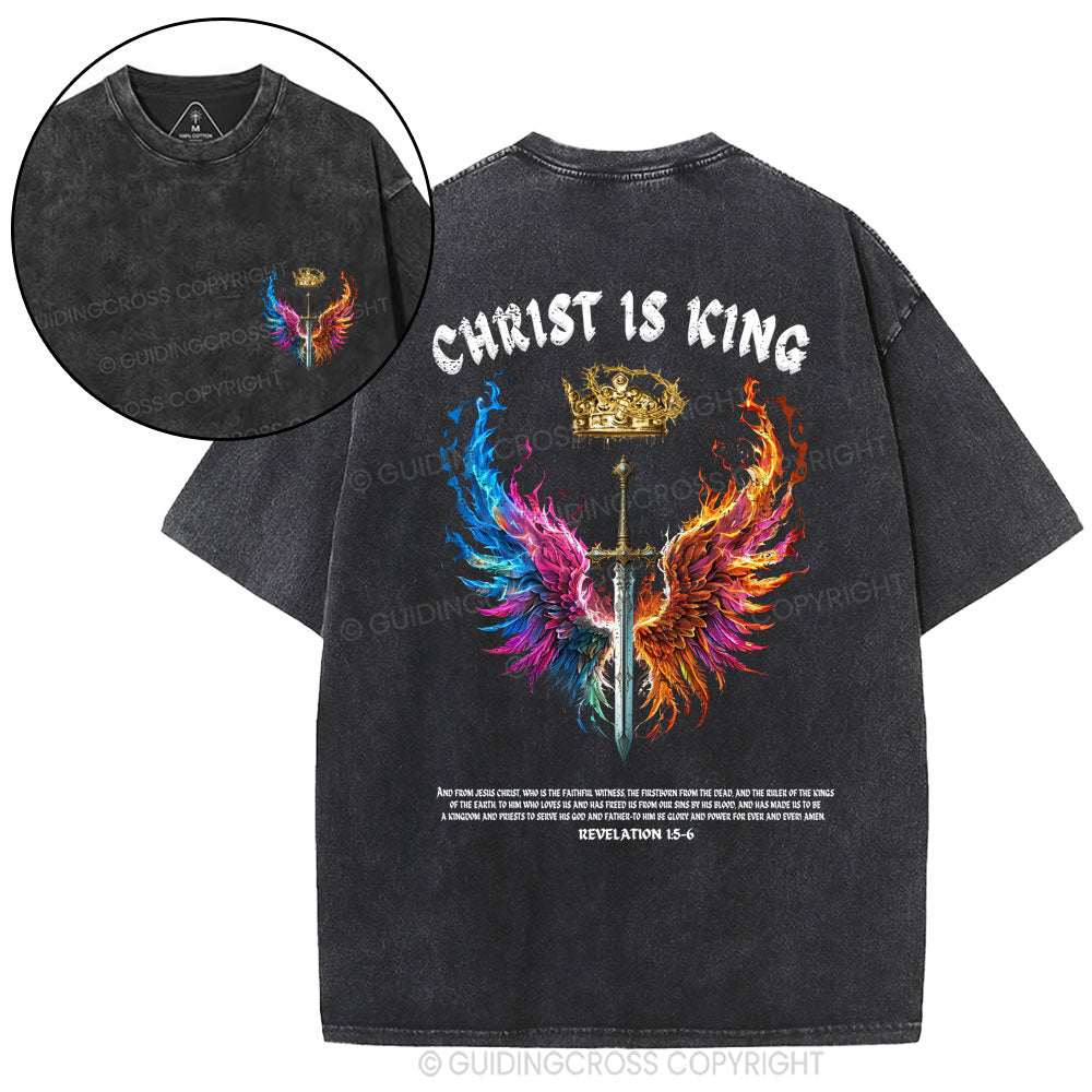 Christ Is King Christian Washed T-Shirt