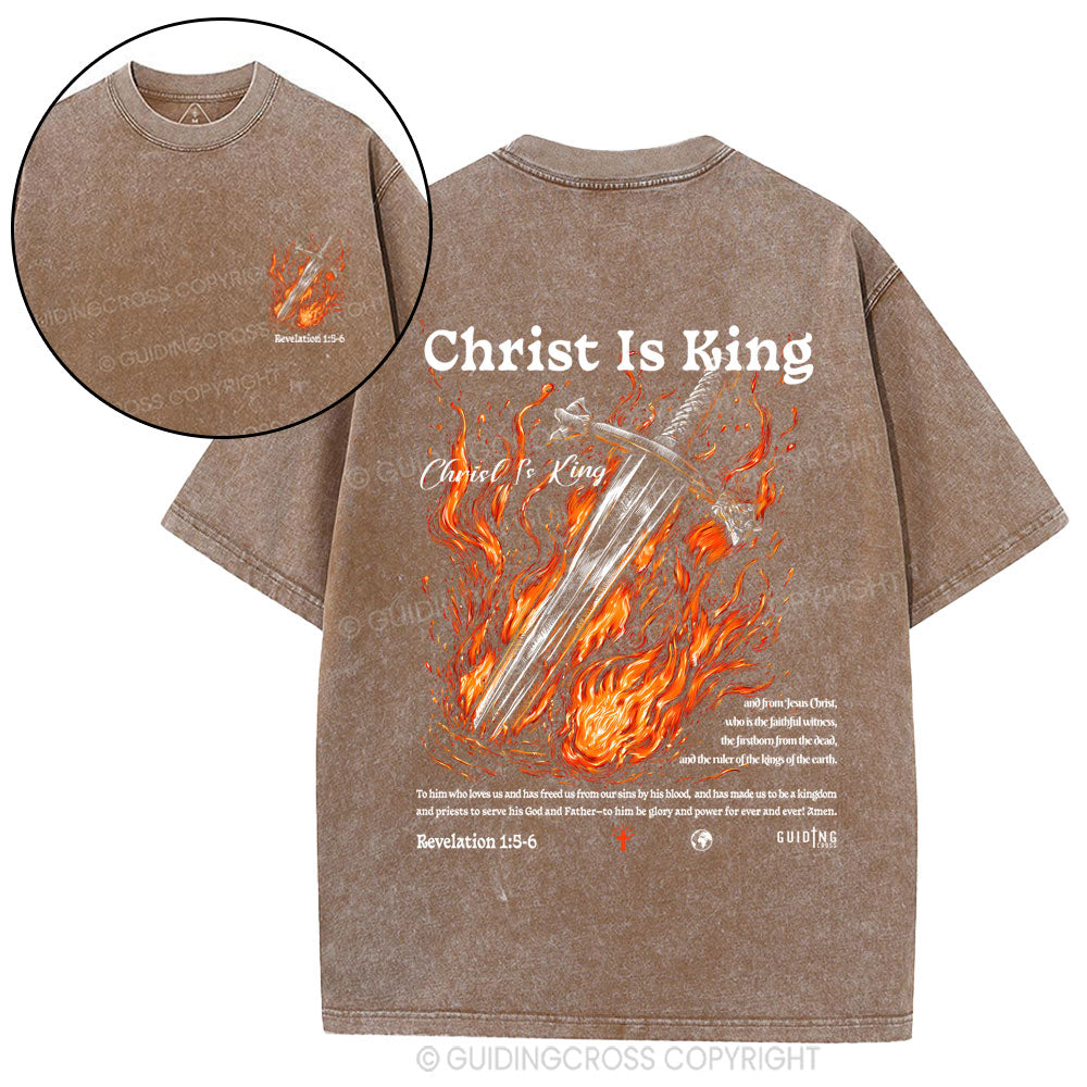 Christ Is King Christian Washed T-Shirt