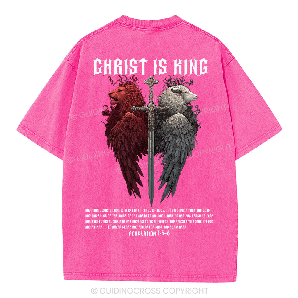 Christ Is King Christian Washed T-Shirt
