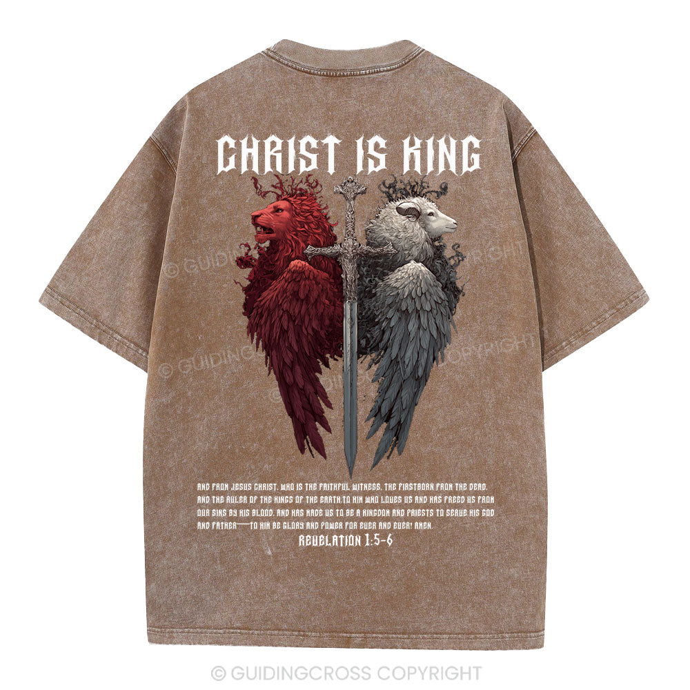 Christ Is King Christian Washed T-Shirt