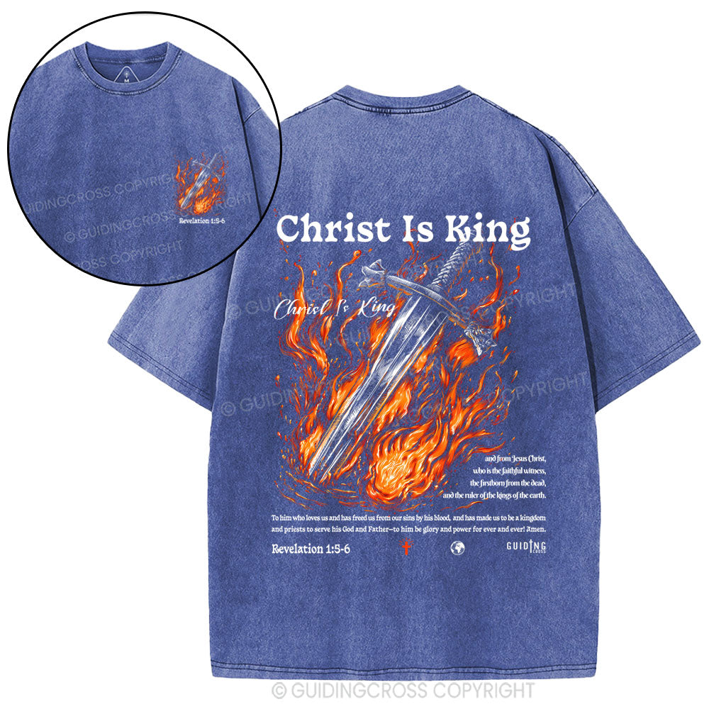 Christ Is King Christian Washed T-Shirt